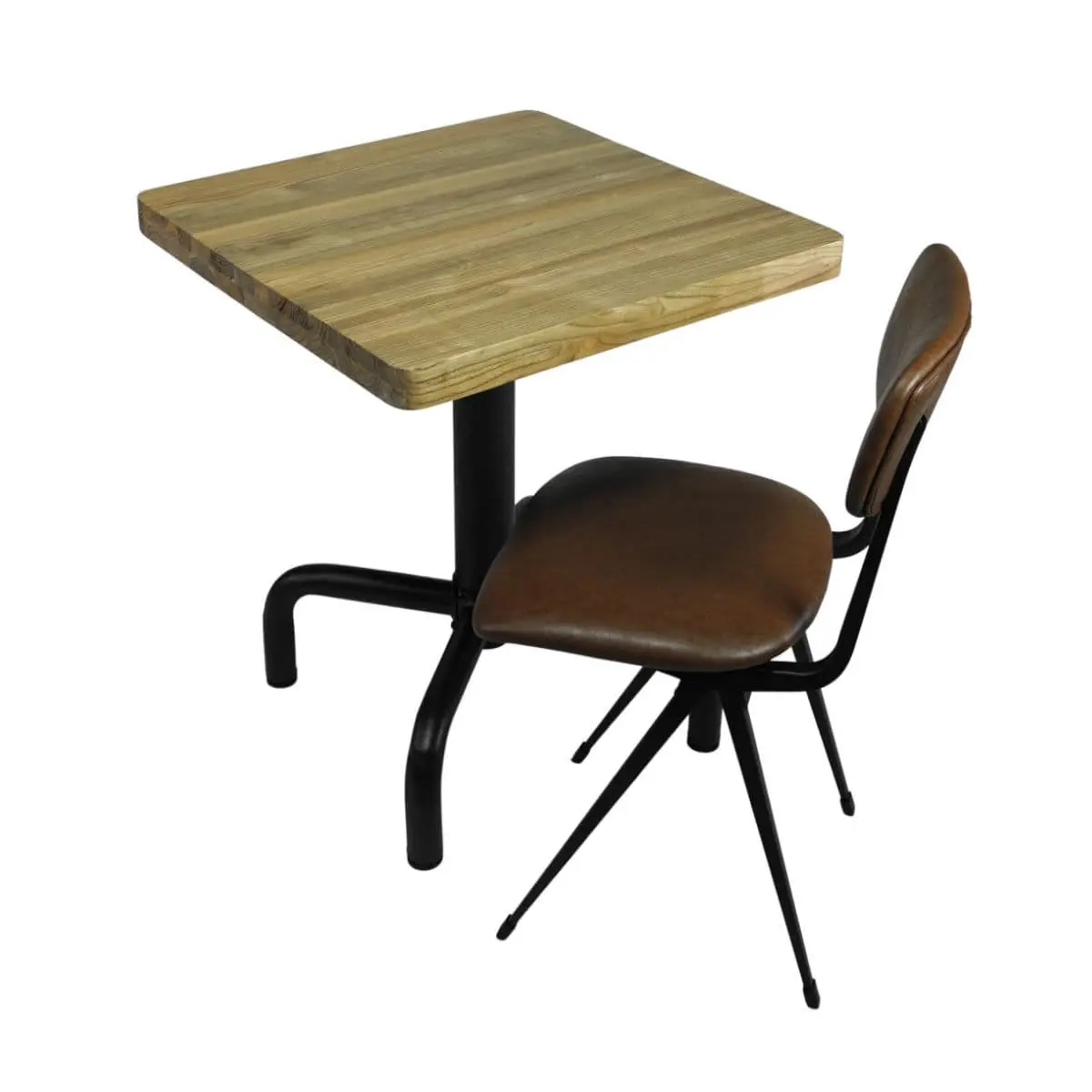 Bistro-Tisch echt Massivholz 70x70